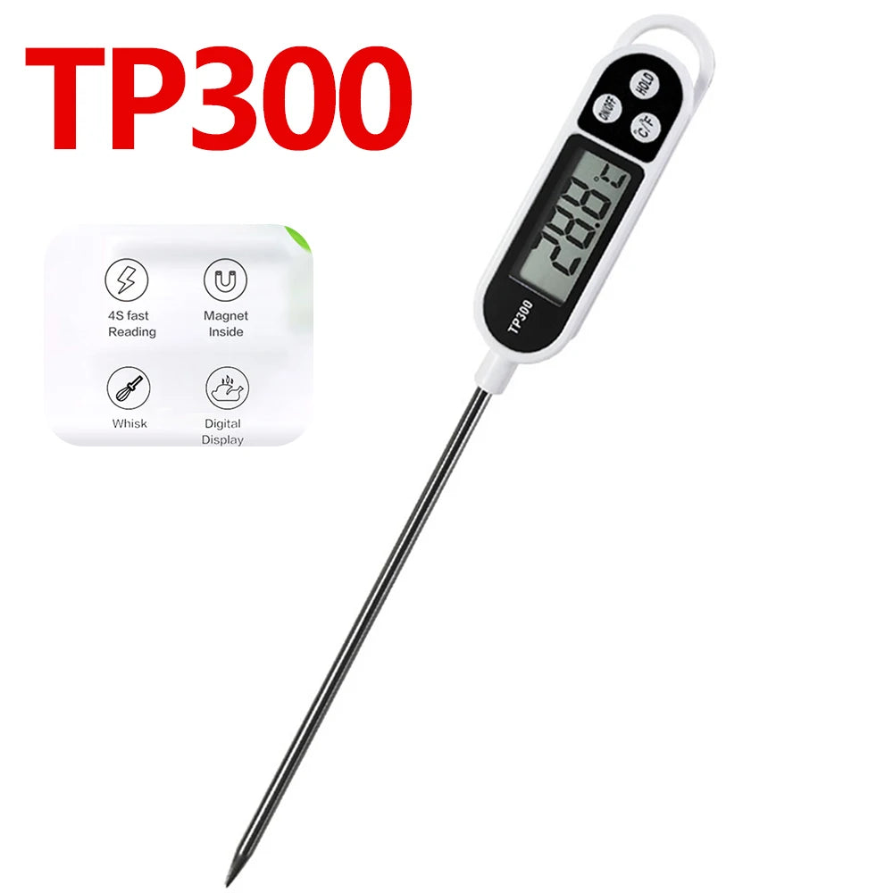 Kitchen Digital Cooking Thermometer Meat Food Temperature Tester for Oven BBQ Grill Timer TP300 Electronic Food Thermometer