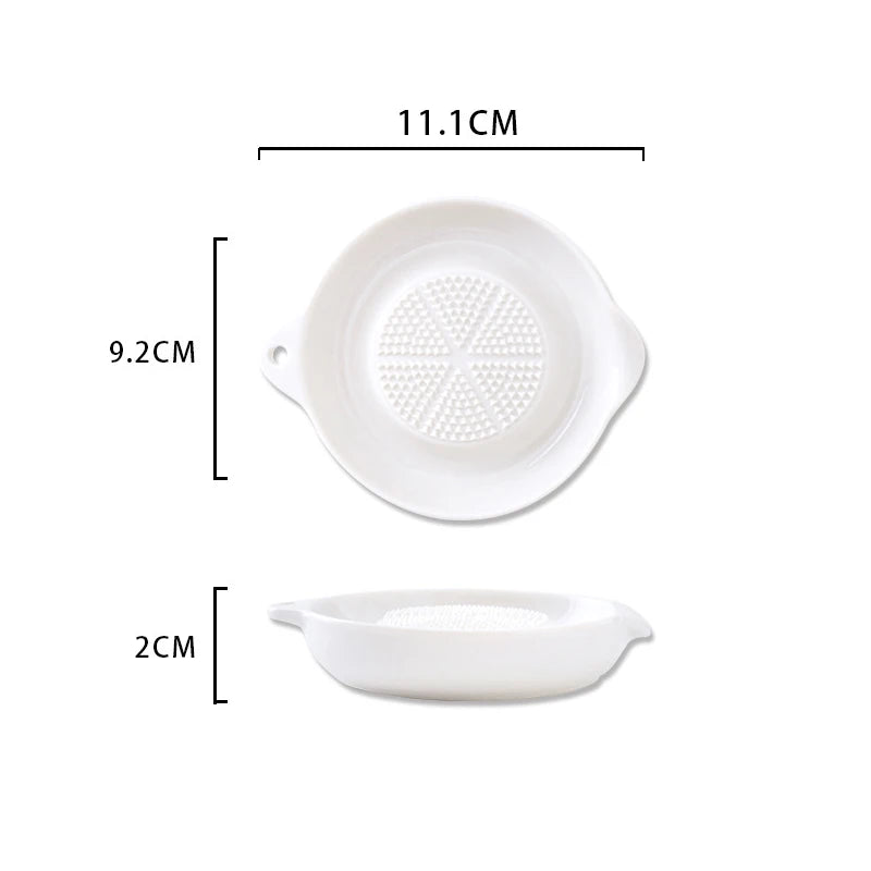 Ceramic Grater Plate For Ginger Garlic Onion Cheese Lemon Chocolate Fruits Grater Ginger Puree Grinder Garlic Kitchen Gadget